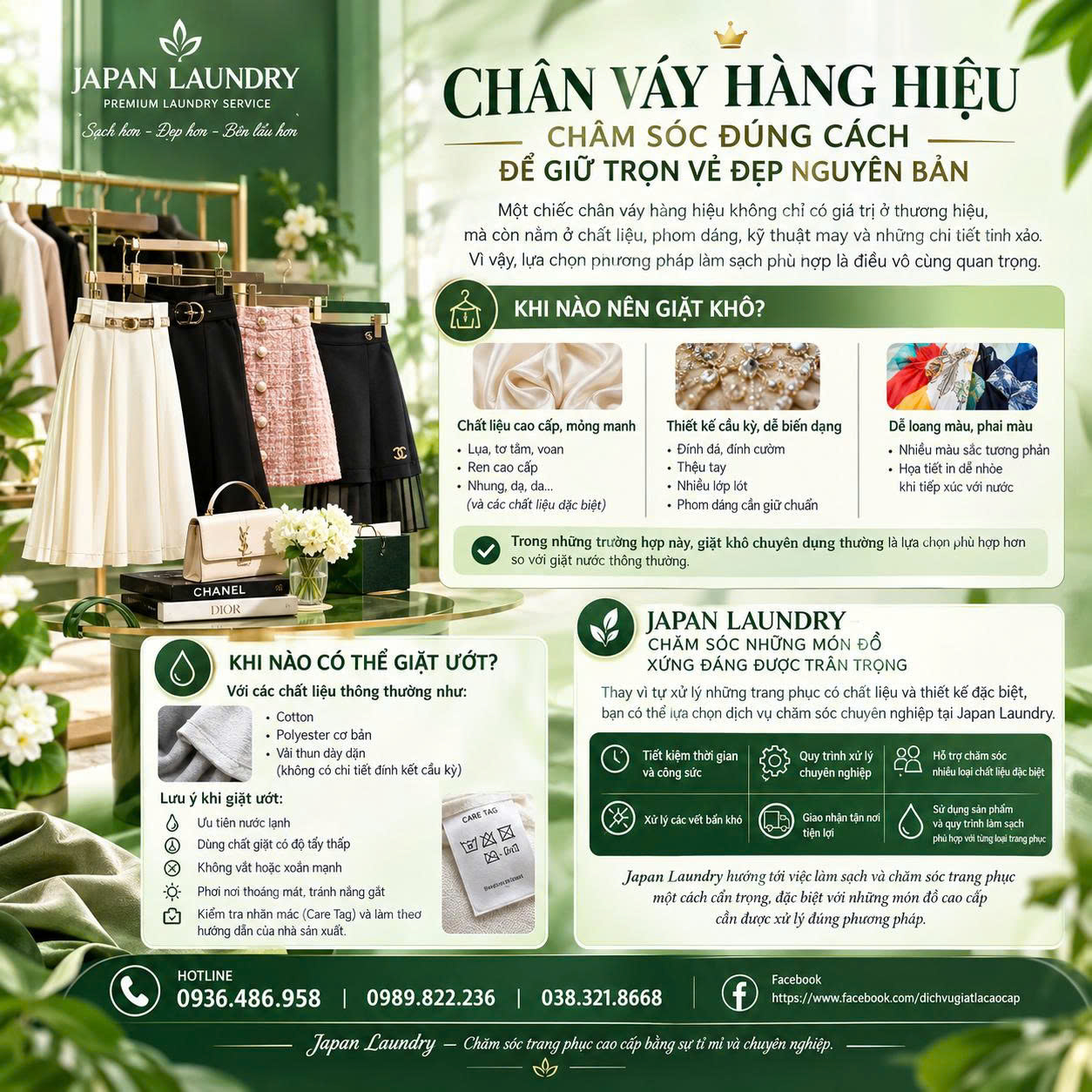 ✨ CHÂN VÁY HÀNG HIỆU – CHĂM SÓC ĐÚNG CÁCH ĐỂ GIỮ TRỌN VẺ ĐẸP NGUYÊN BẢN ✨